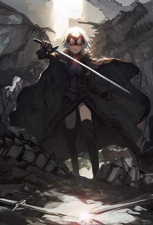 Jeanne d'Arc (Alter) from Fate/Grand Order with a sword