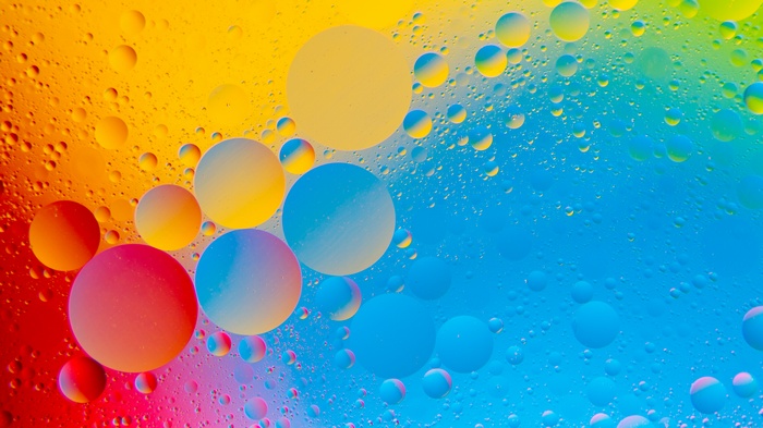 4K, Circles, Bubbles, Colorful