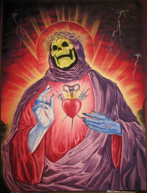 Skeletor as Jesus Christ artwork