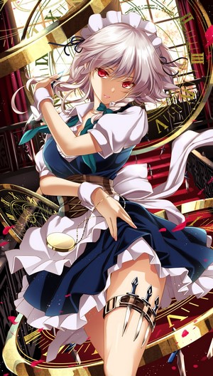 Izayoi Sakuya in Maid Outfit with Knives