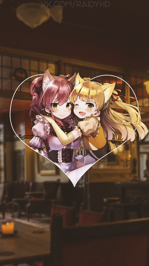 Jougasaki Rika and Jougasaki Mika anime girls