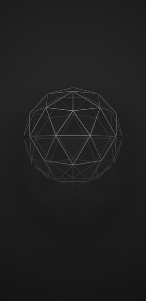 Wireframe geodesic dome on dark background