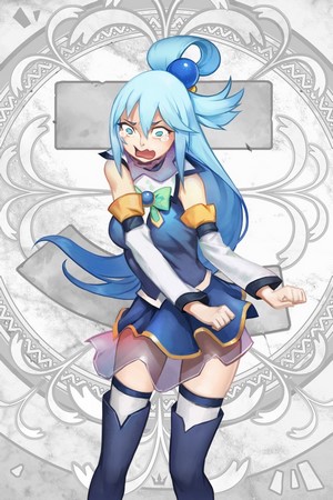 Aqua from KonoSuba crying