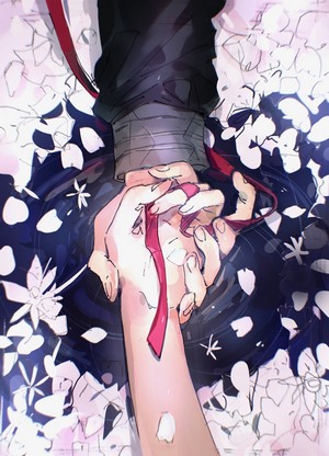 Matou Sakura and Shirou Emiya holding hands