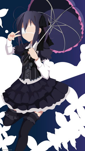 Takanashi Rikka from Chuunibyou demo Koi ga Shitai! holding an umbrella