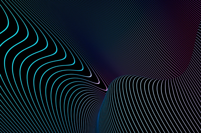 Abstract Neon Lines on Dark Background