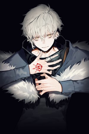 Male with white hair and yellow eyes from Fate/Grand Order