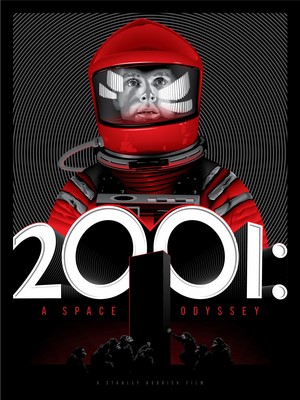 2001: A Space Odyssey Movie Poster with Astronaut