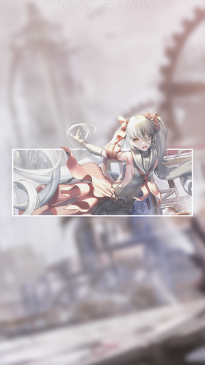 Anime girl with yellow eyes and white hair