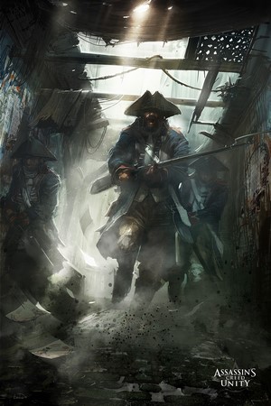 Pirates with muskets in Assassin's Creed Unity artwork