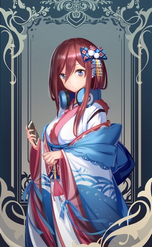 Nakano Miku from 5-toubun no Hanayome wearing a kimono