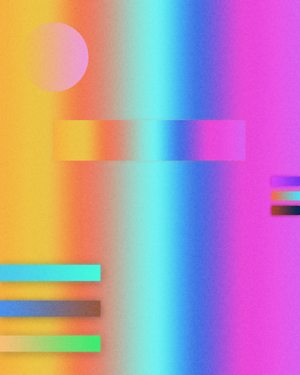 Abstract gradient with color bars and circle