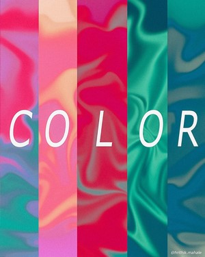 Colorful abstract typography with vibrant shades