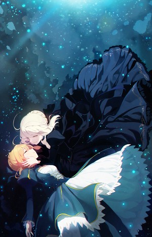 Saber Alter and Artoria Pendragon Underwater Scene