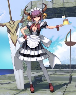 Maid with Horns Serving Pudding