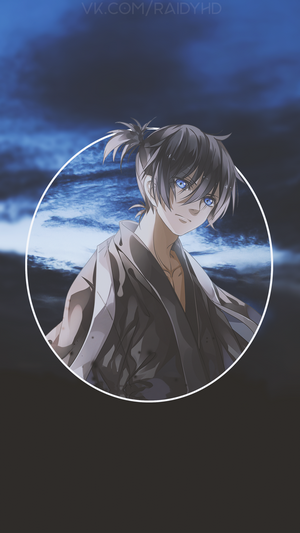 Yato from Noragami in a circle