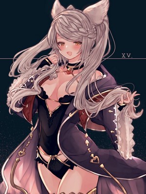 Anime girl with cat ears from Granblue Fantasy