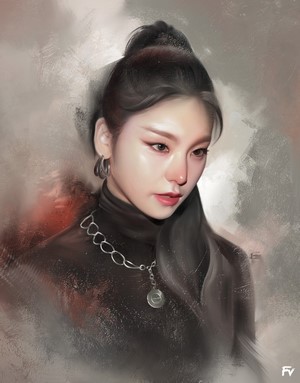 Elegant Digital Portrait of Yeji