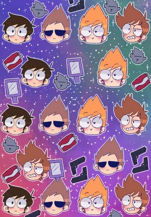Colorful Eddsworld Character Collage Art