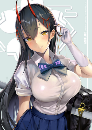 Suzuya from Azur Lane in School Uniform