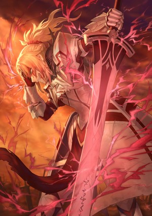 Mordred from Fate/Apocrypha with a sword