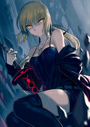 Saber Alter from Fate/Grand Order with sword