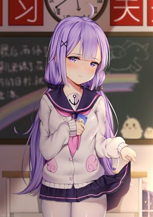 Unicorn from Azur Lane in a classroom
