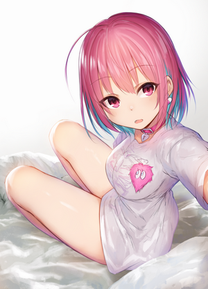 Riamu Yumemi with Pink Hair and Collar