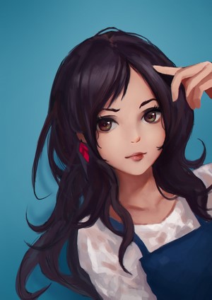 Ke Xue Digital Portrait of Anime Girl
