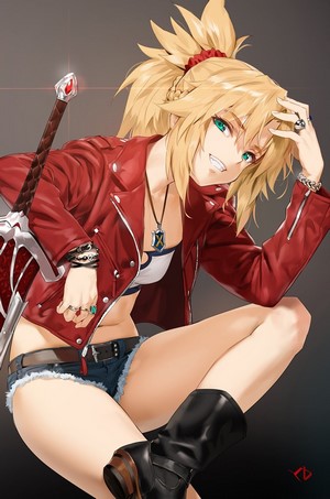 Mordred from Fate/Apocrypha with a sword