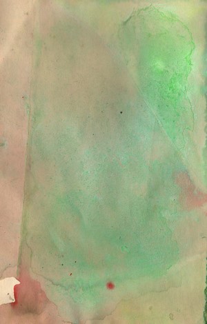 Abstract watercolor texture with green and pink hues