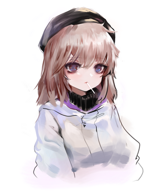 Anime girl with lollipop from Girls Frontline