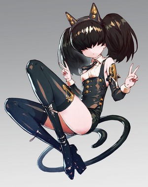 Chyko original character with cat ears and tail