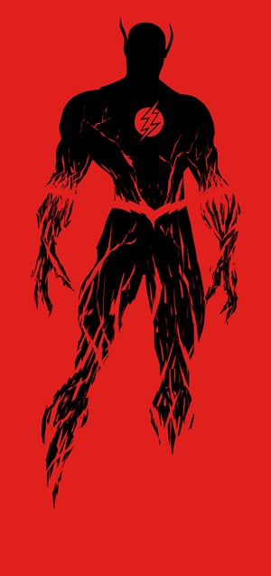 The Flash silhouette with lightning bolt emblem