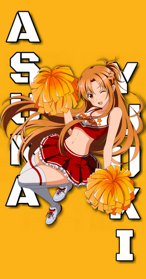 Yuuki Asuna from Sword Art Online cheerleader