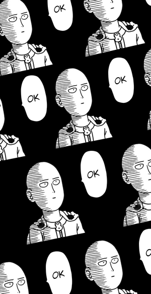 Saitama from One-Punch Man repeating 'OK'