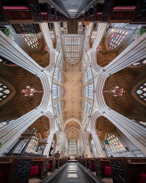 Symmetrical Interior of Bath Abbey Cathedral