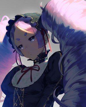 Chyko anime girl with pigtails