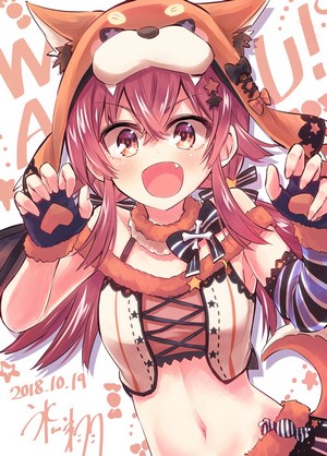 Anime girl in dog costume from The Idolmaster: Shiny Colors