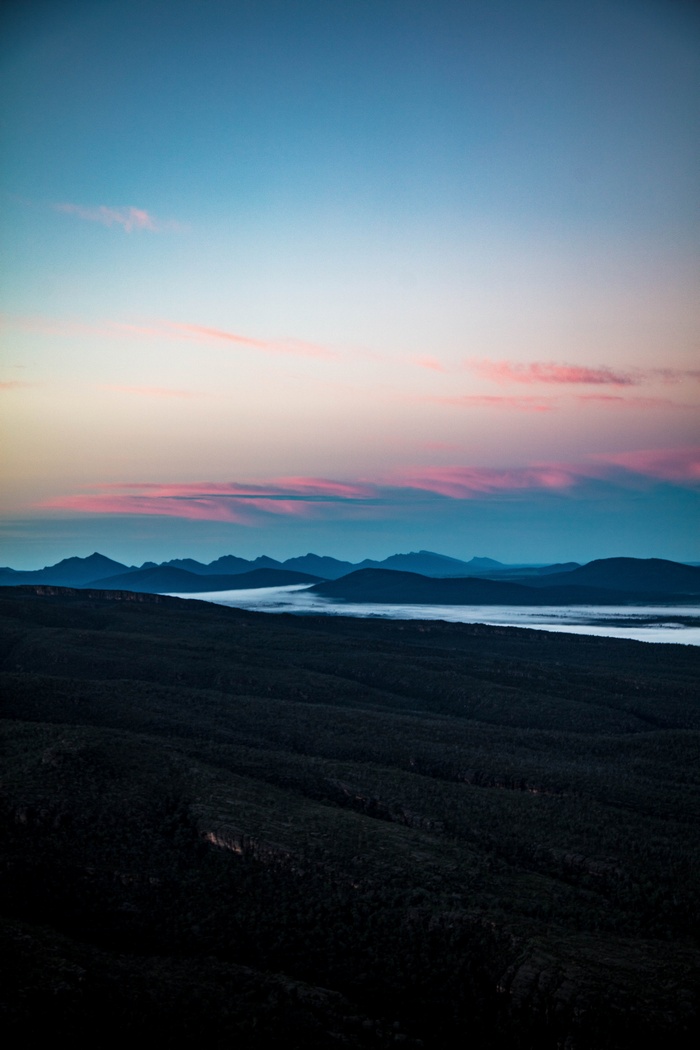 Mountains and Fog at Sunrise in Grampians National Park