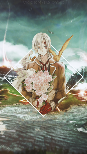 Allen Walker from D.Gray-man holding roses