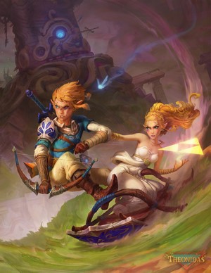 Link and Zelda from The Legend of Zelda