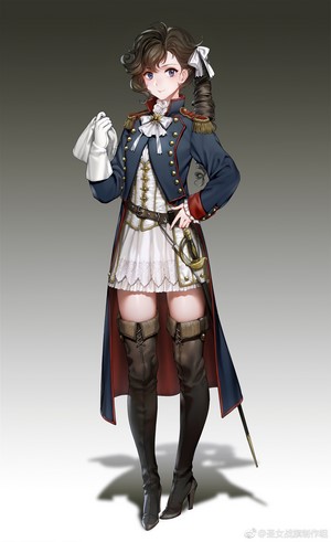 Woman in military uniform holding a handkerchief