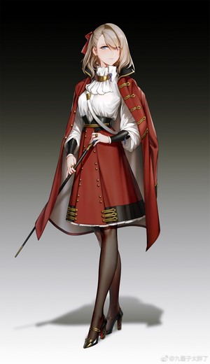 Woman in military uniform holding a cane