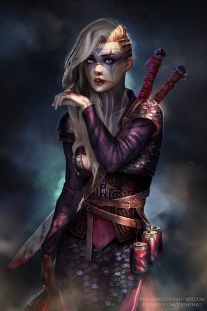 Heilog Viking Warrior Woman Portrait