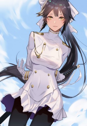 Takao in White Military Uniform Azur Lane