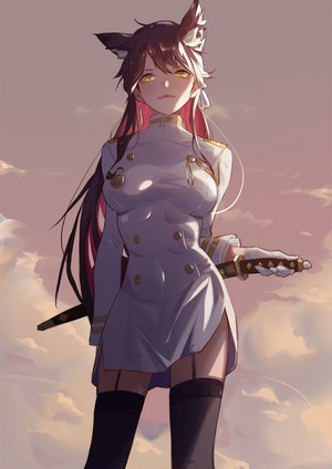 Atago from Azur Lane in Military Uniform