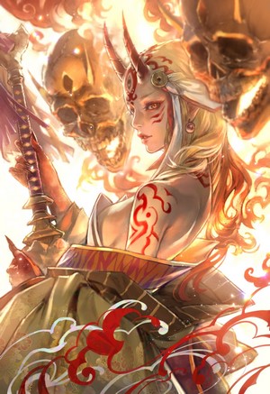 Ibaraki Douji Fantasy Art by Kaburagi Yasutaka