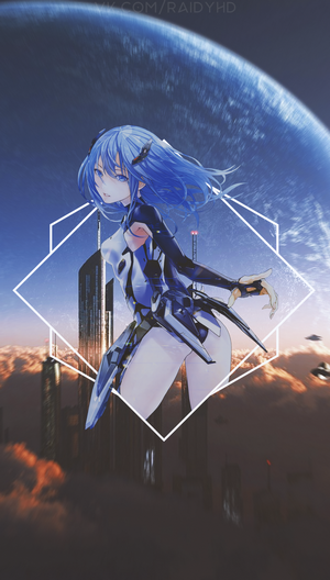 Lacia from Beatless in futuristic armor