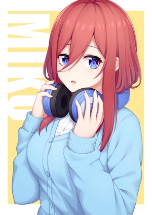 Nakano Miku with Headphones from 5-toubun no Hanayome